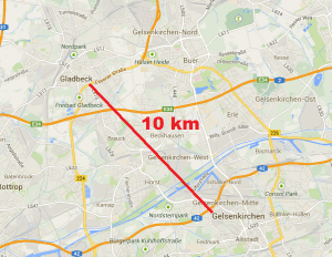 Gladbeck to Gelsenkirchen